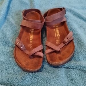 Birkenstock Ladies Tan Sandals Eur 38 L7
